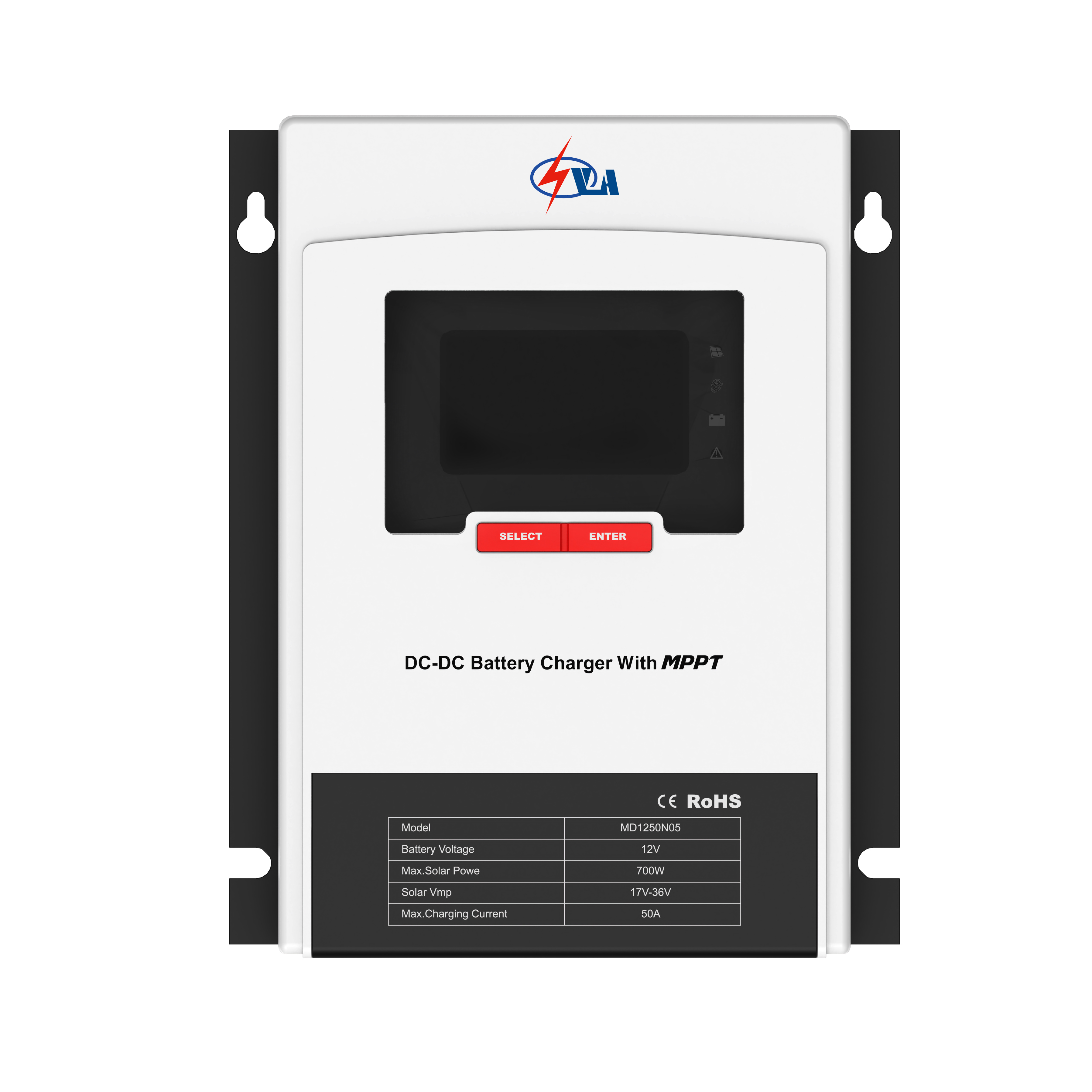 Sole Design RV Boat MPPT Solar Controller 30A 50A Diesel Generators & PV Dual Charging Mode for Battery For Vehicle Boat Ship Solar Power System