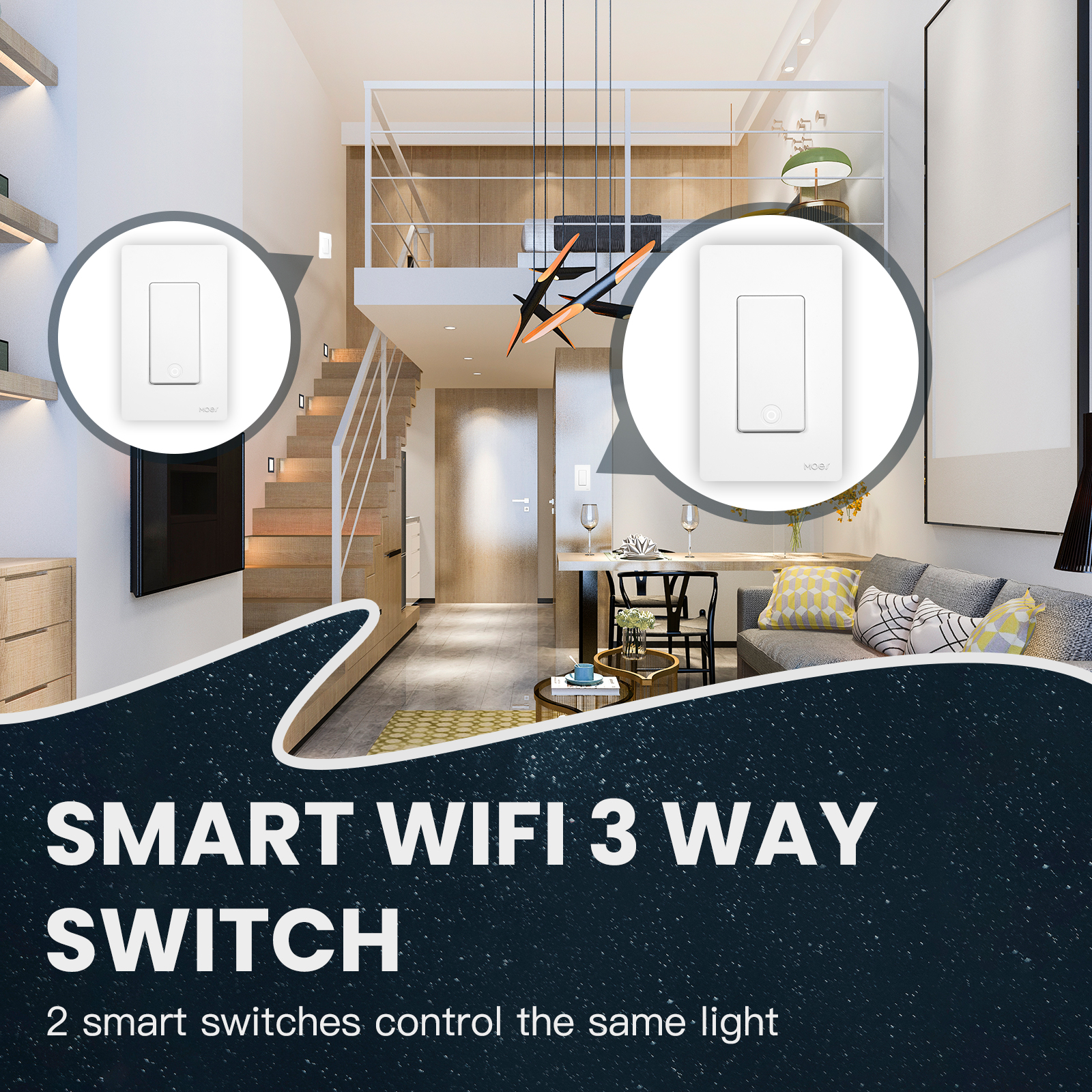 Tuya Smart Switch WiFi Push Button Wall Switch US