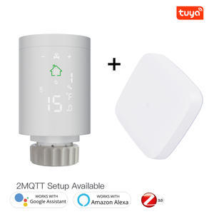 Tuya Zigbee 3.0 WIFI Radiator Valve LCD Display Smart Thermostat for Room Heating Wireless Remote Control Switch CE, Rohs Fcc 